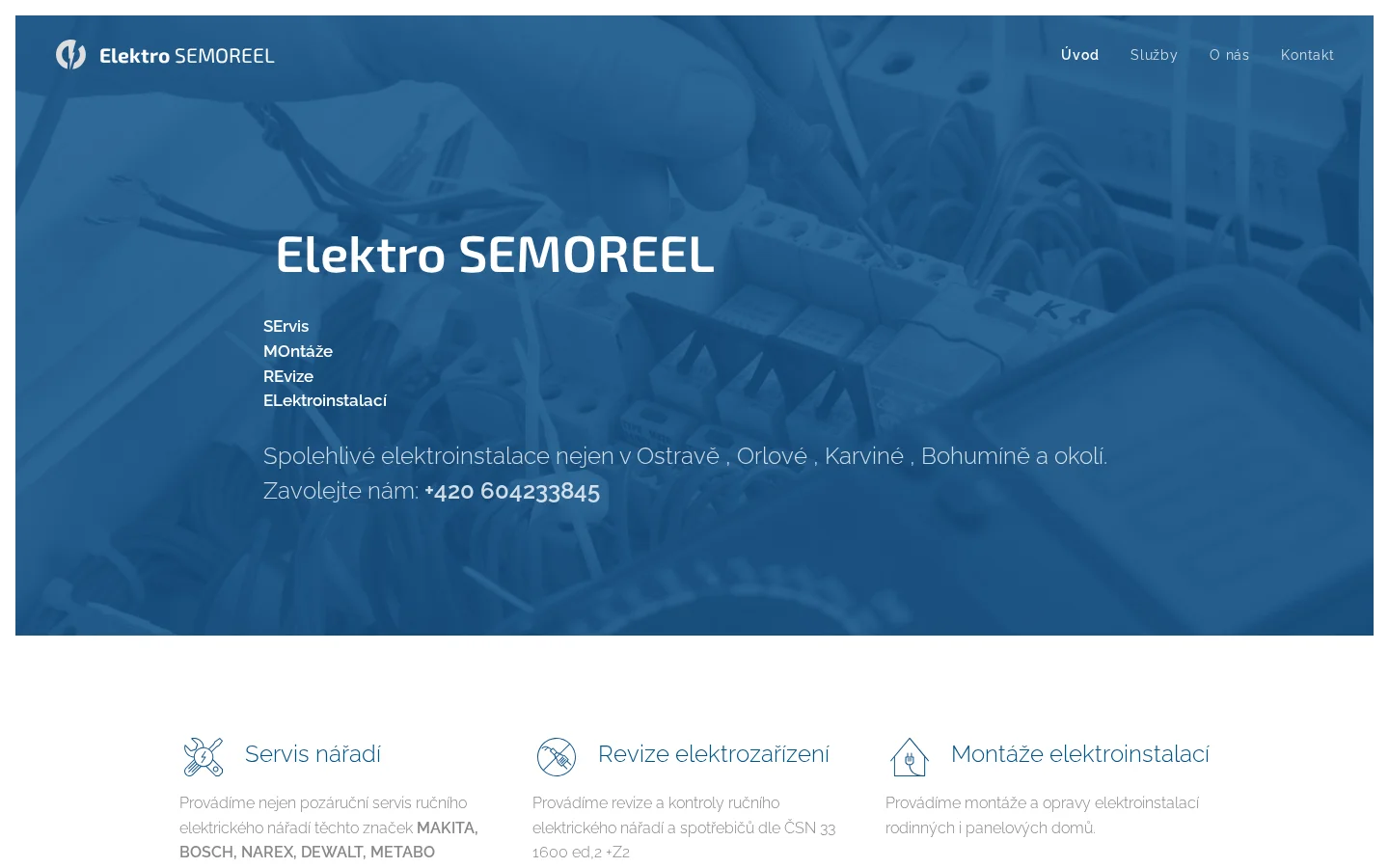 Elektro Potocký website