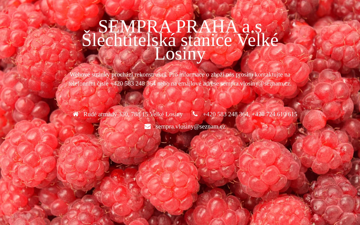 Šlechtitelská stanice Velké Losiny - SEMPRA PRAHA website
