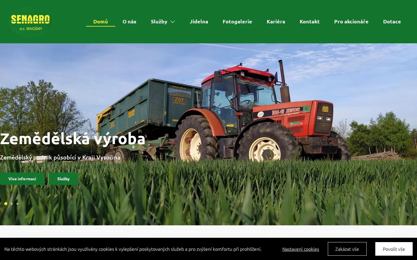 SENAGRO, a.s. website