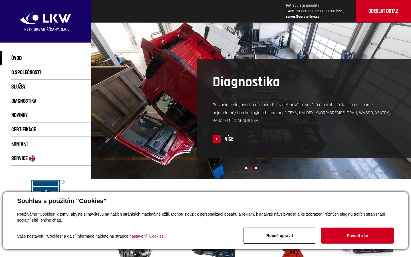 LKW Petr Urban Říčany, s.r.o. website