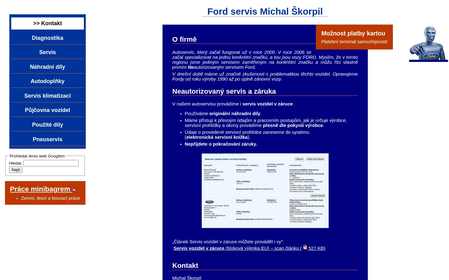 Ford servis - Michal Škorpil website