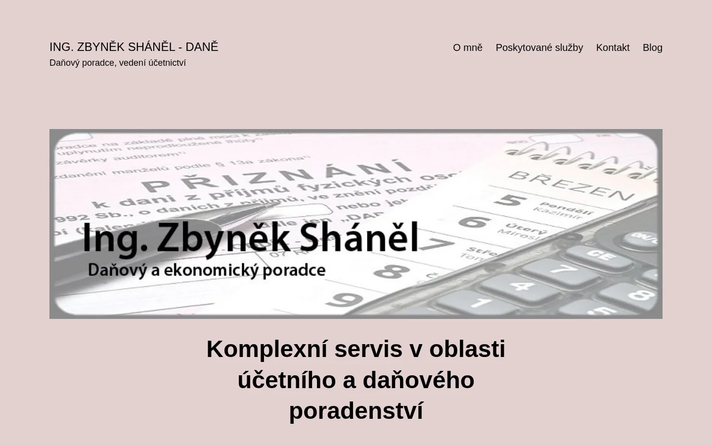 Daňový poradce Ing. Zbyněk Sháněl website
