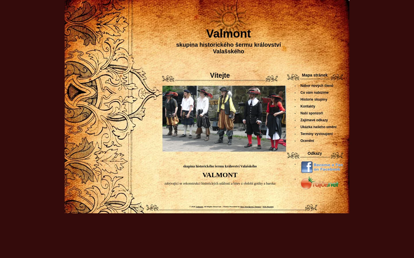 Skupina historického šermu VALMONT website