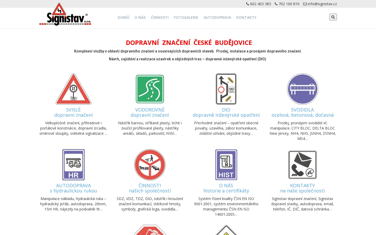 Signistav s.r.o. website