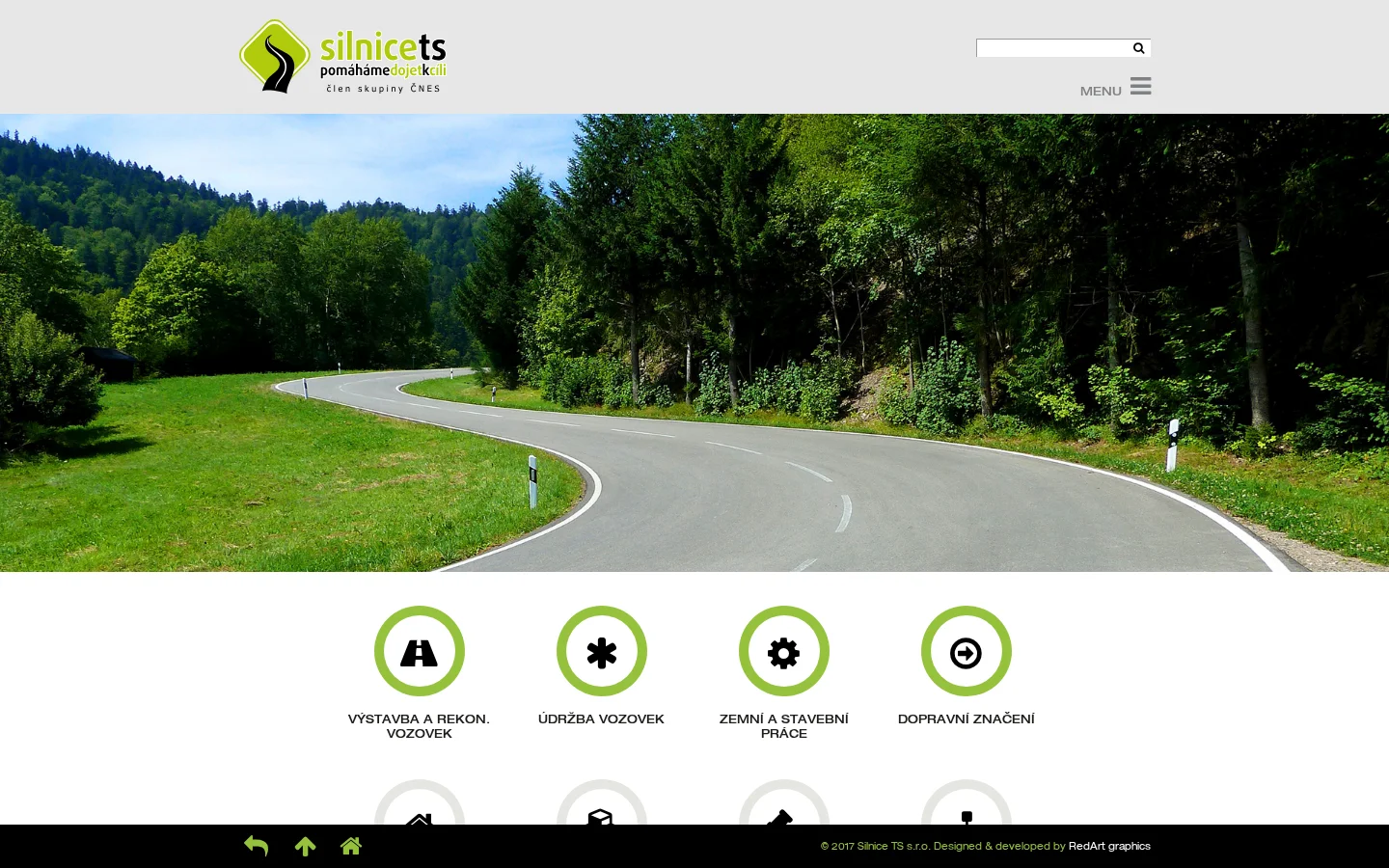 Silnice TS, s.r.o. website