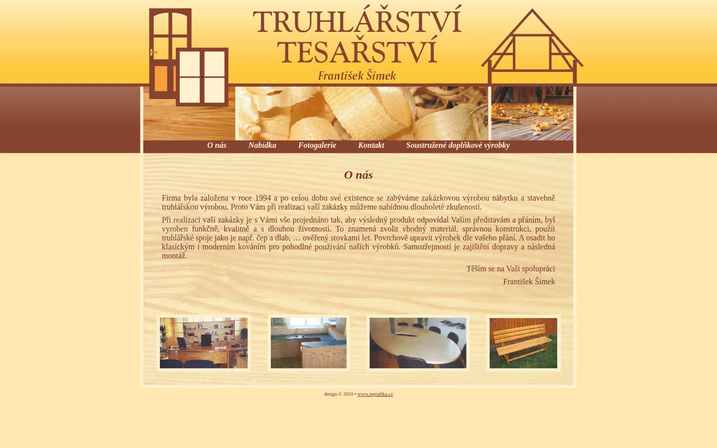 Truhlářství - Tesařství František Šimek website