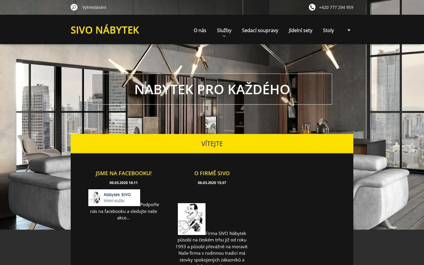 Sivo nábytek website