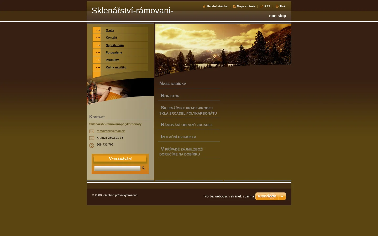 Karel Dostál - sklenářství website