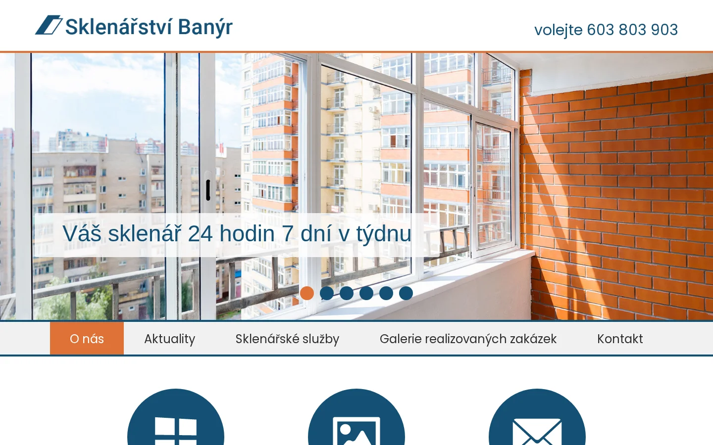 Sklenářství Banýr website