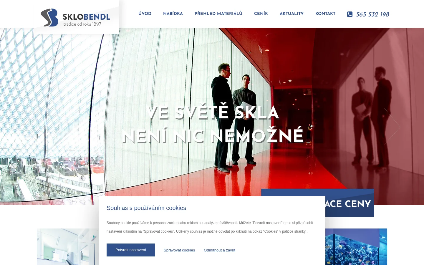 SKLOBENDL s.r.o. website
