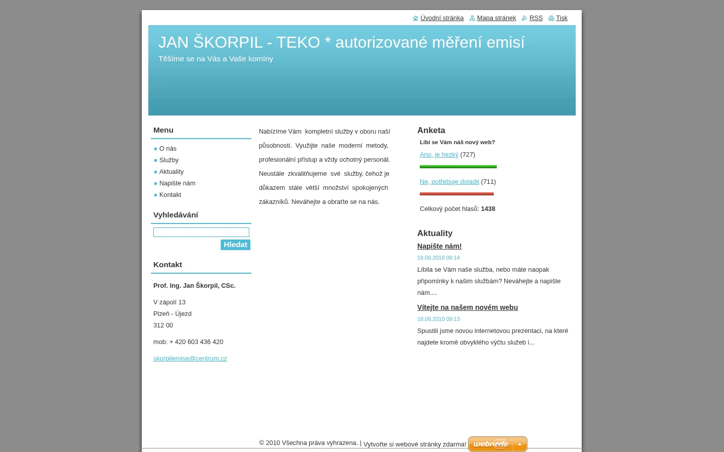 Doc. Ing. Jan Škorpil, CSc. website