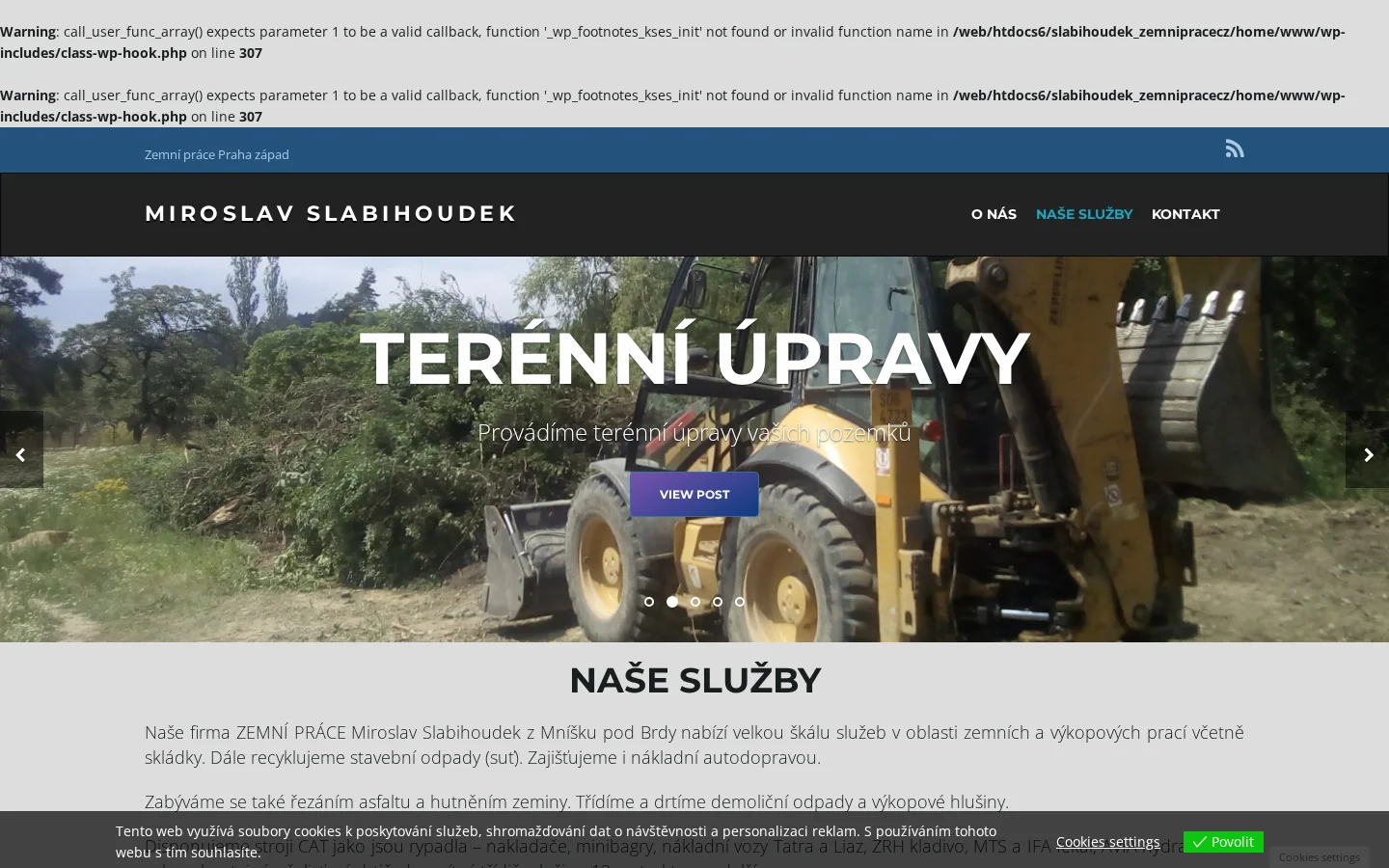 Zemní práce M. Slabihoudek website