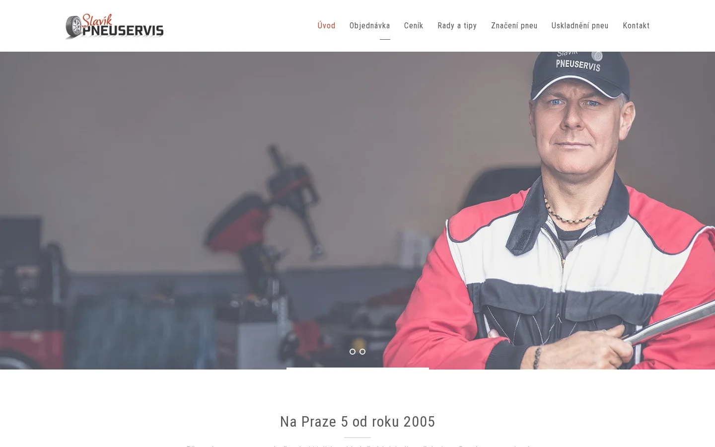Pneuservis Slavík website