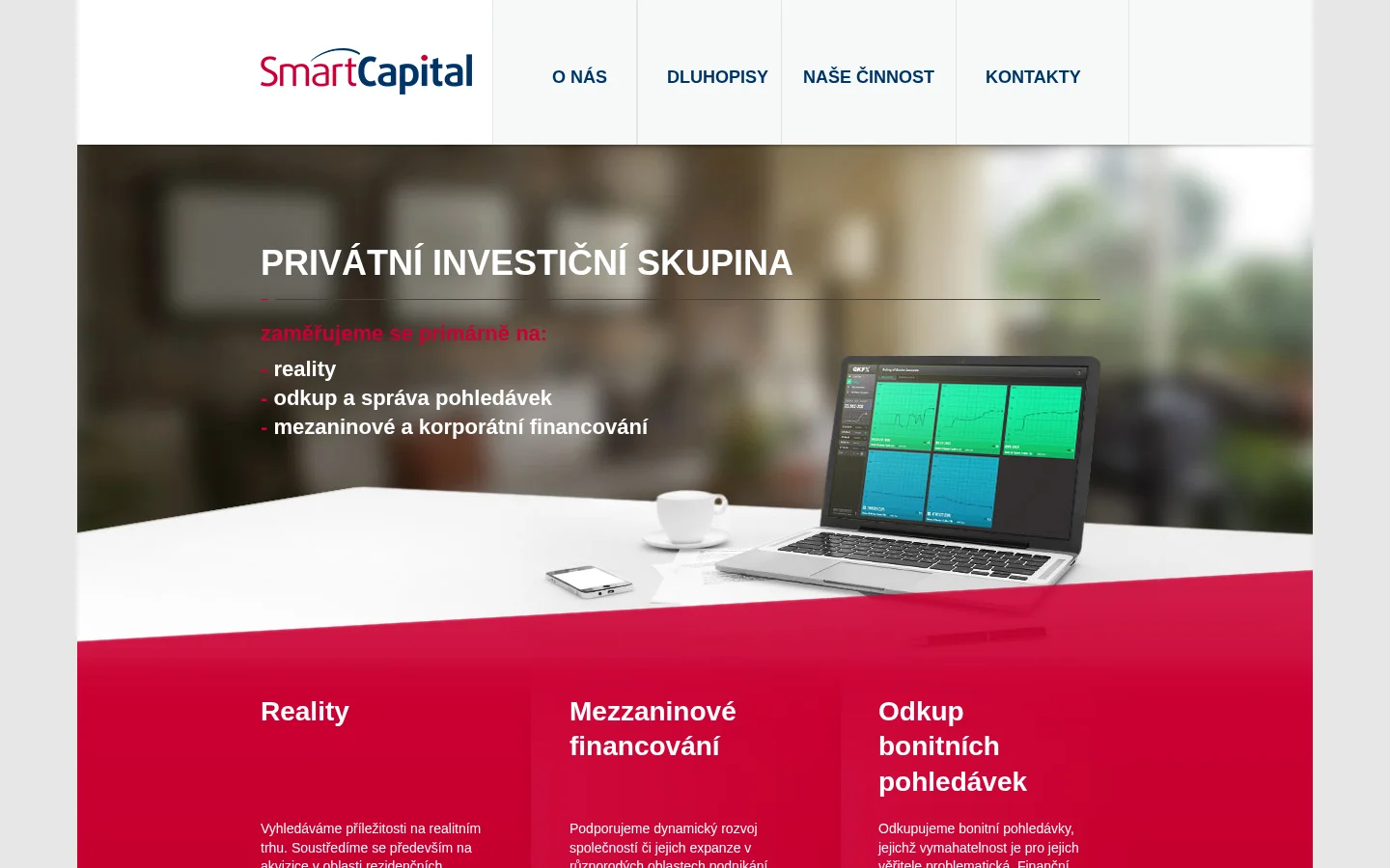 SMART Capital, a.s. website