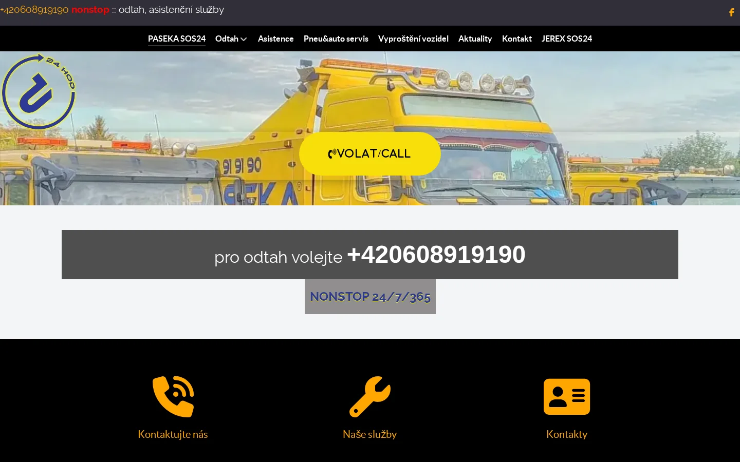 Odtahová služba Vysočina website