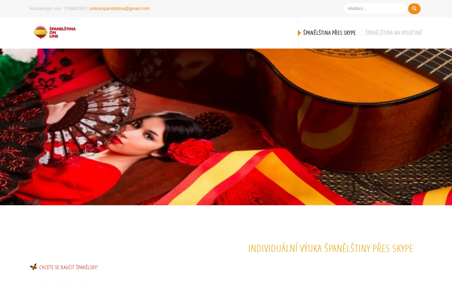 Španělština Online website