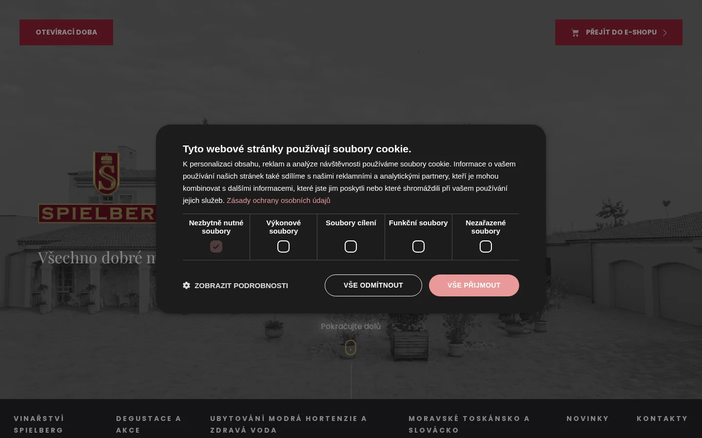 Vinařství SPIELBERG website