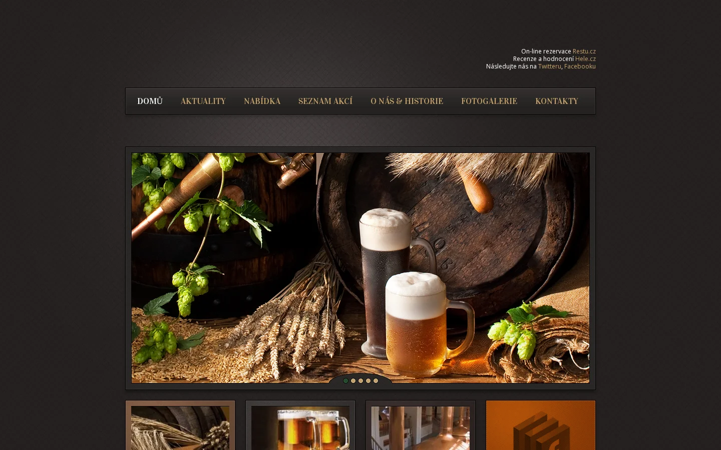 Starokladenský pivovar website