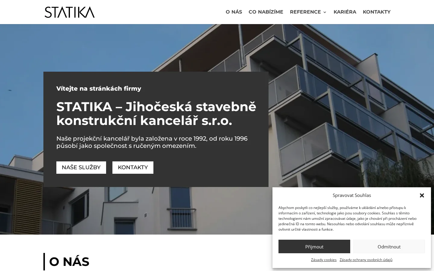 STATIKA - Jihočeská stavebně konstrukční kancelář, s.r.o. website