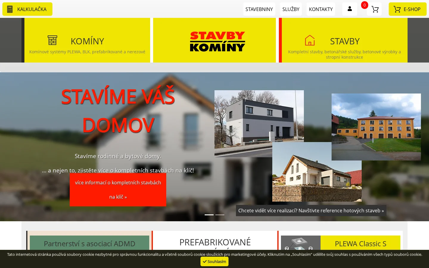 Návrhy komínů Stavby - Komíny s.r.o. website