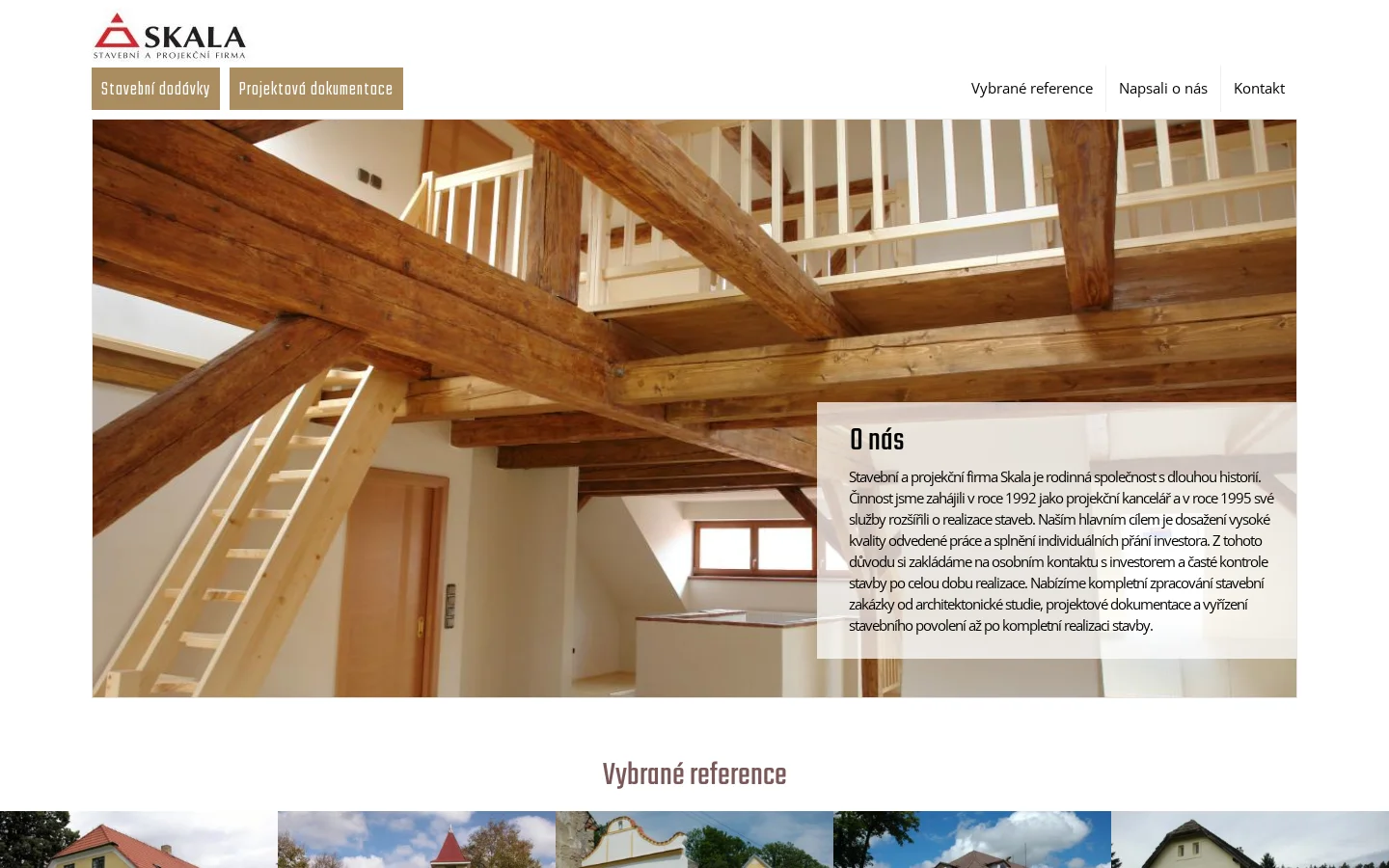 Stavební a projekční firma SKALA website