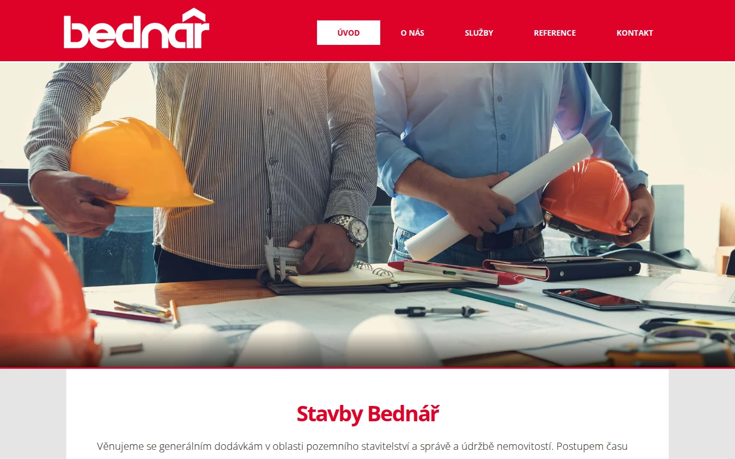 Stavby Bednář website