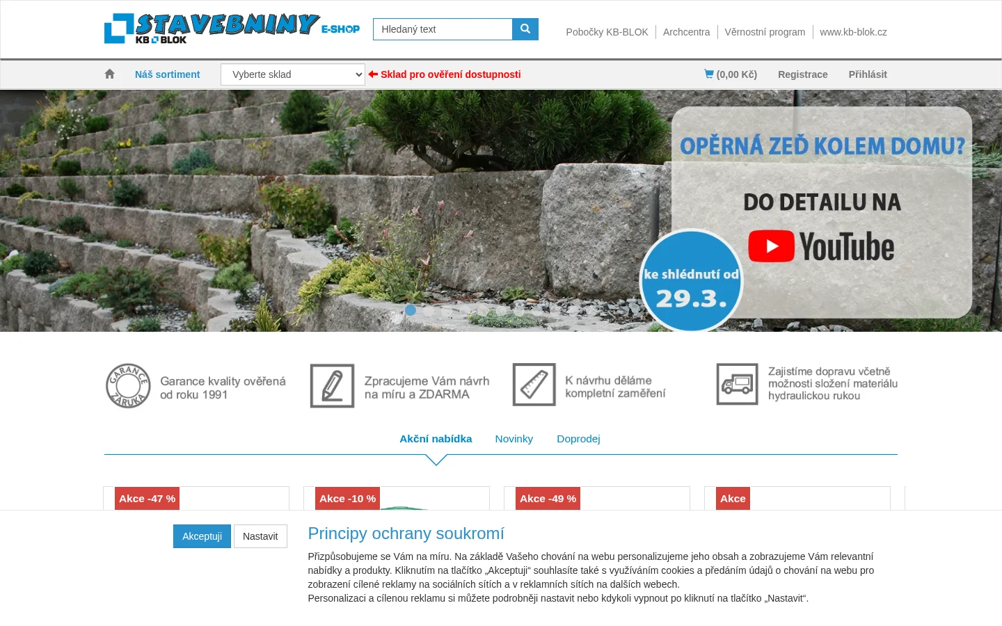 Stavebniny KB-BLOK website