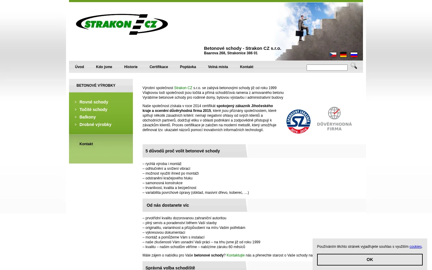 STRAKON CZ, s.r.o. website