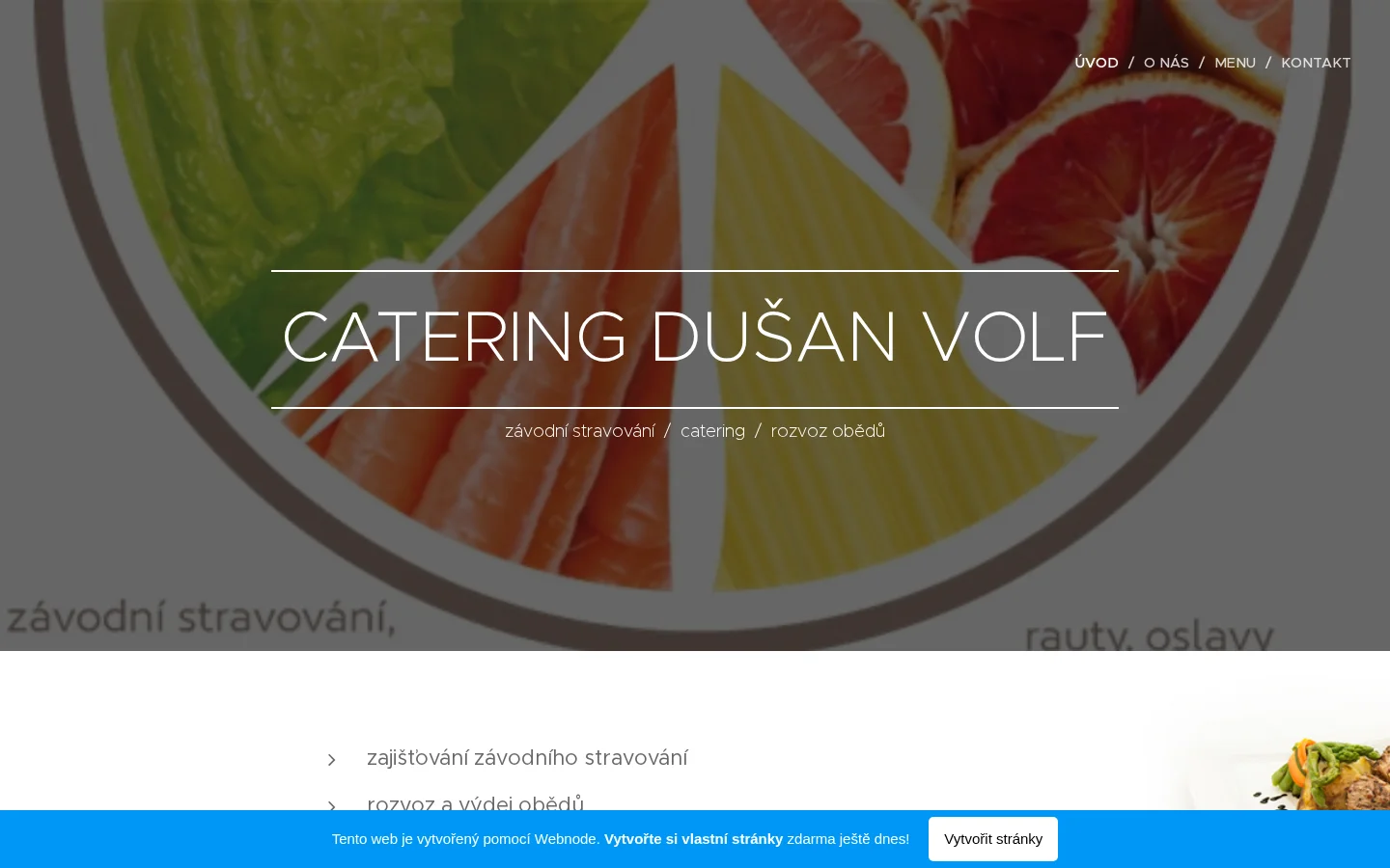 Catering Dušan Volf website