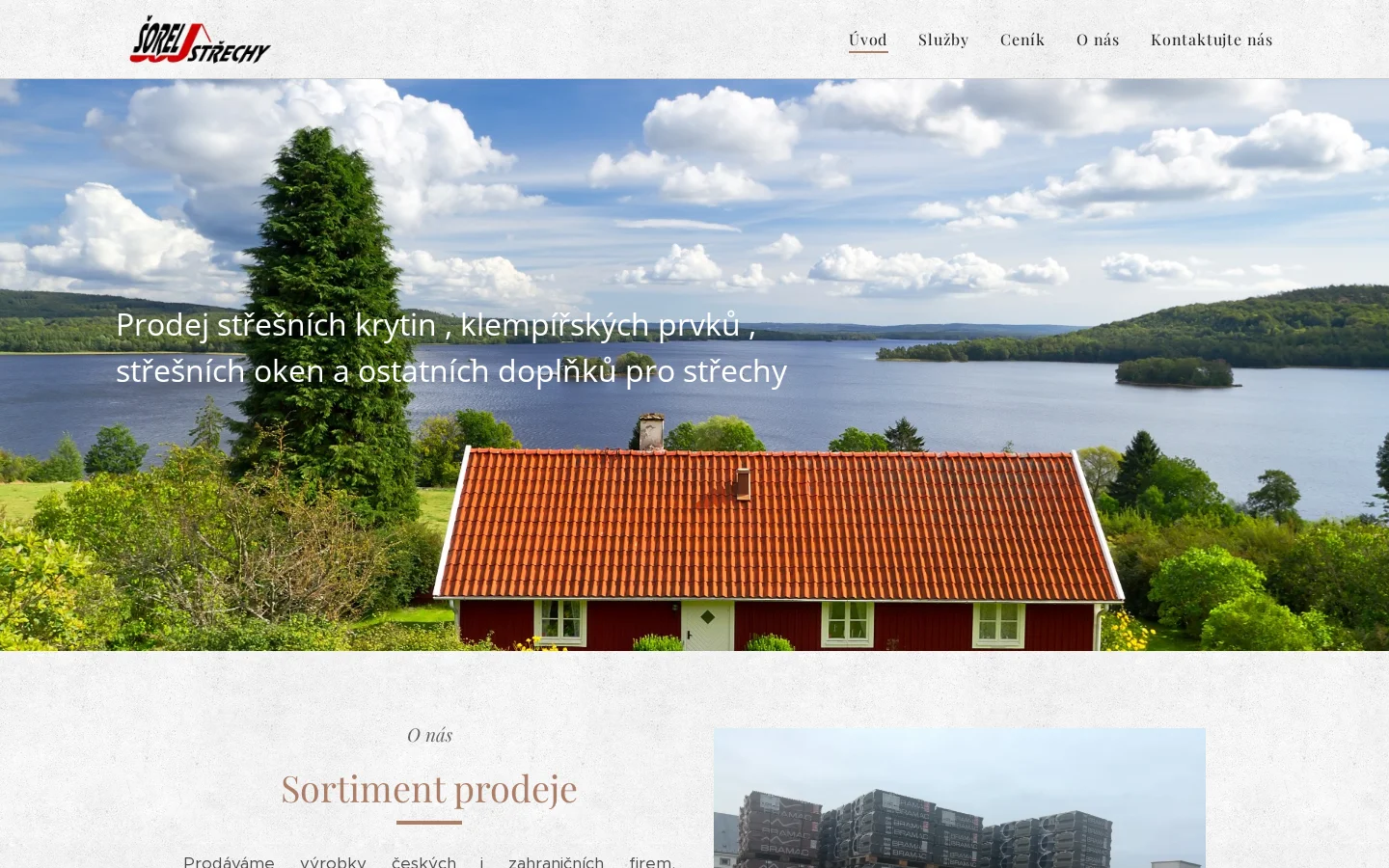 Střechy - Šorel, s.r.o. website