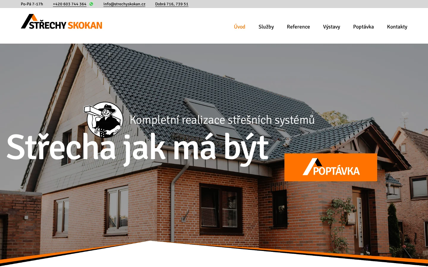 Střechy SKOKAN website