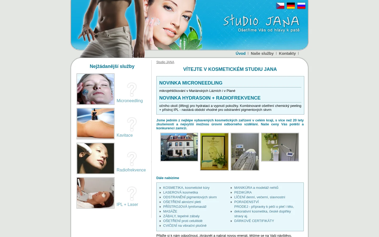 Studio Jana - Jana Rybáková Císařová website