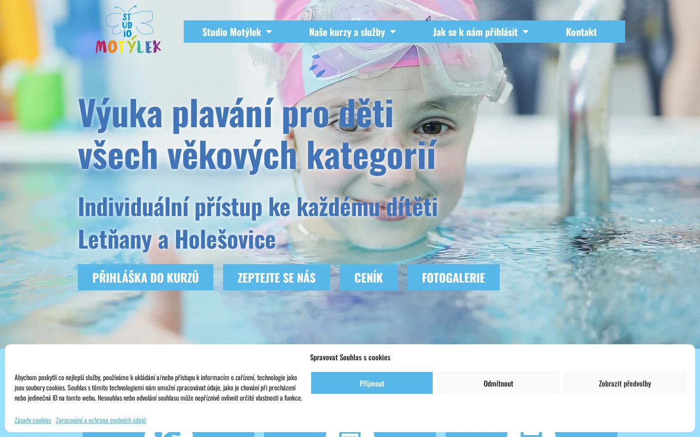 Studio Motýlek website