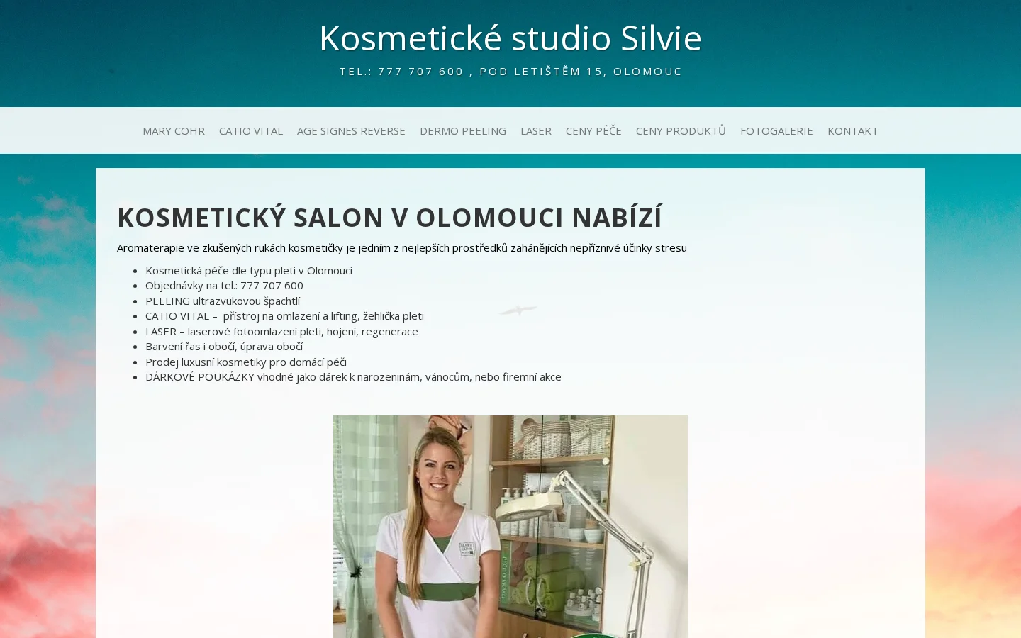 Kosmetický salon Silvie Samsonová website