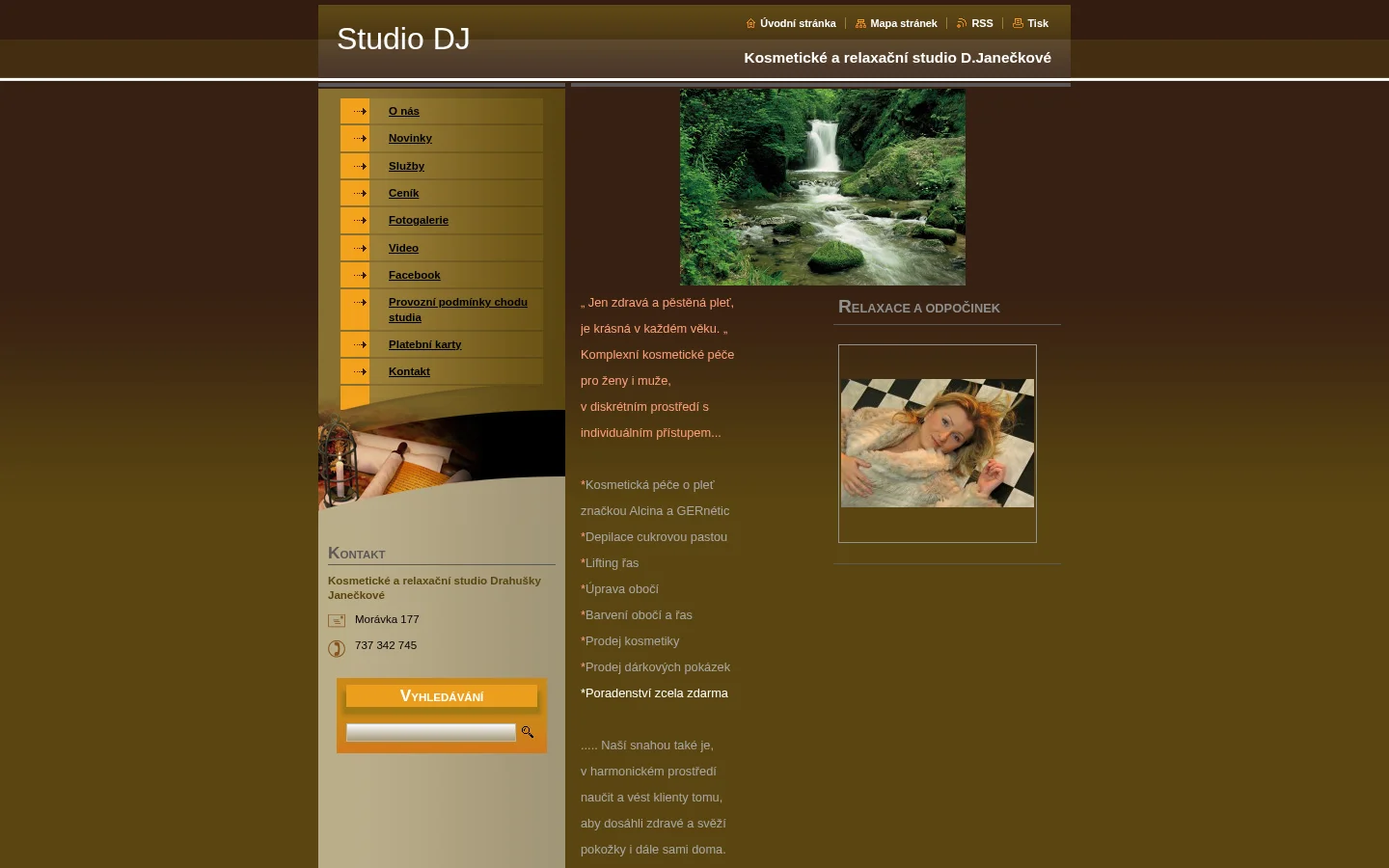Kosmetické a relaxační studio Drahuška Janečková website