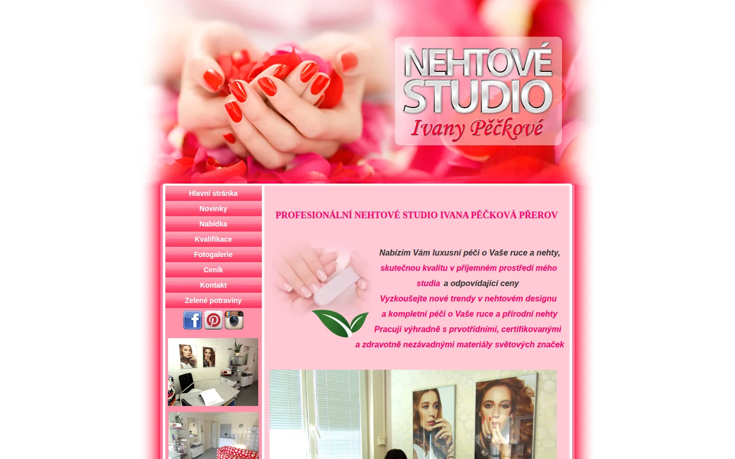 Nehtové studio Ivana Pěčková website
