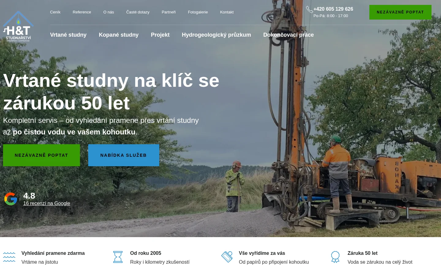 Studnařství H&T website