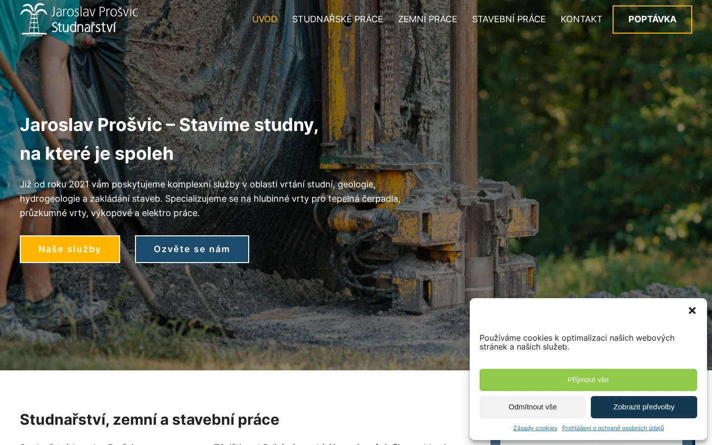 Jaroslav Prošvic - Studnařství website