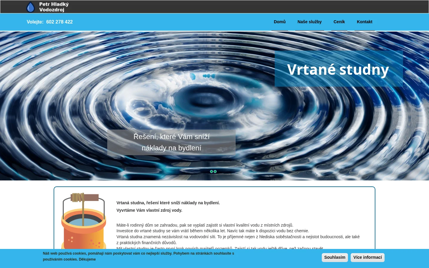 Studny Plzen website
