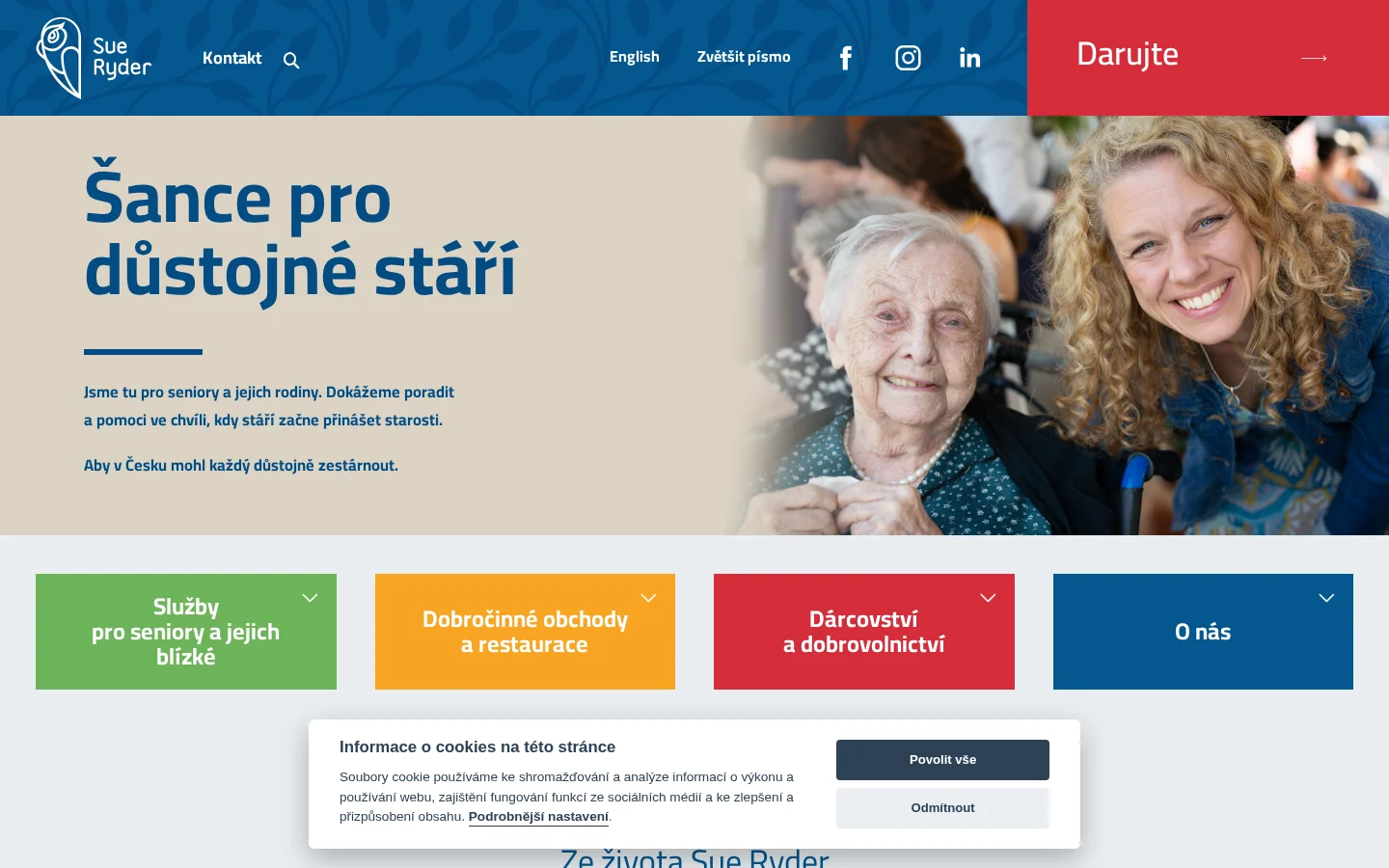 Domov Sue Ryder website