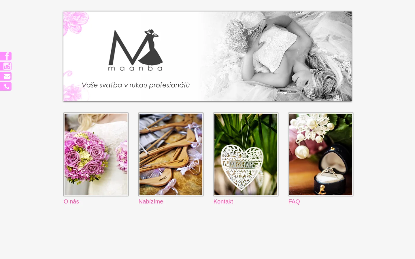 Svatební salon MAANBA website