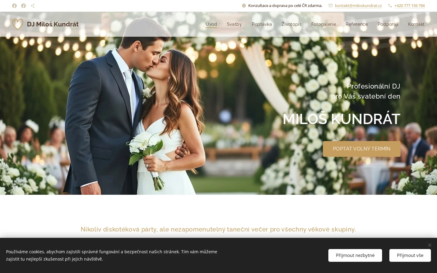 DJ na svatbu - Miloš Kundrát website