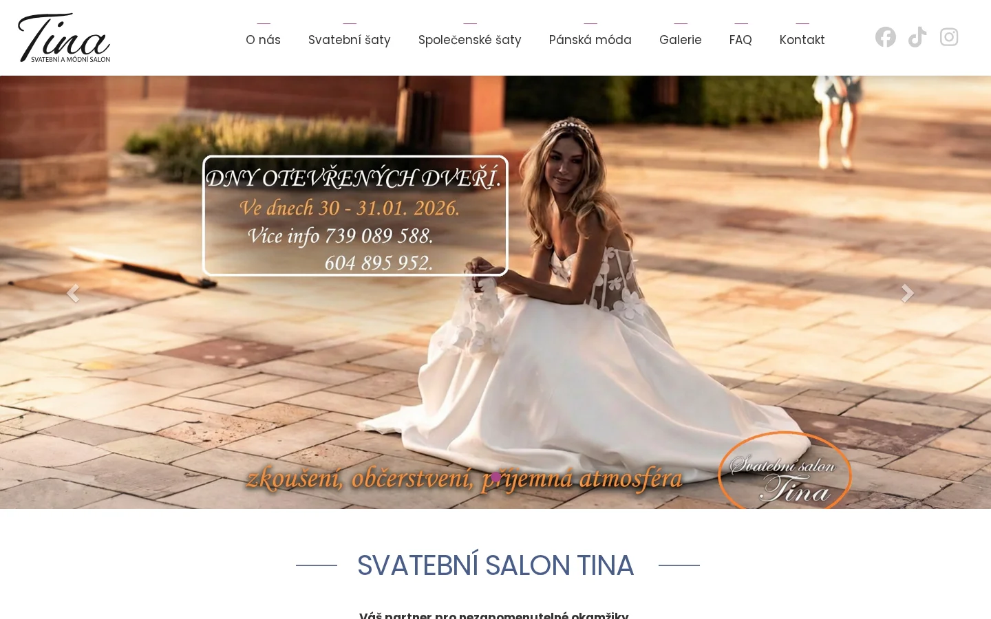 Svatební centrum Tina website
