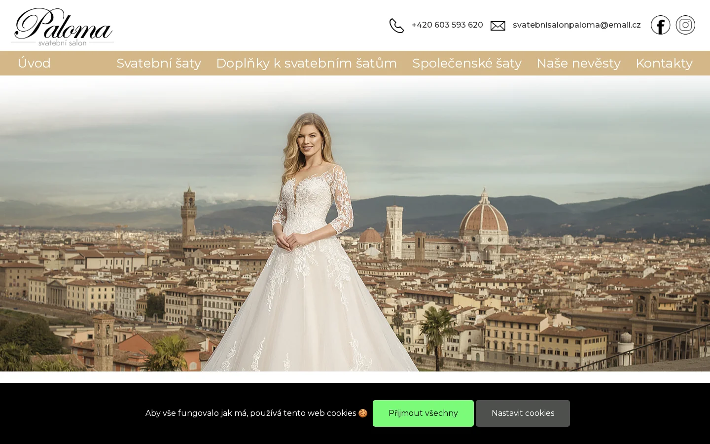 Svatební salon Paloma website