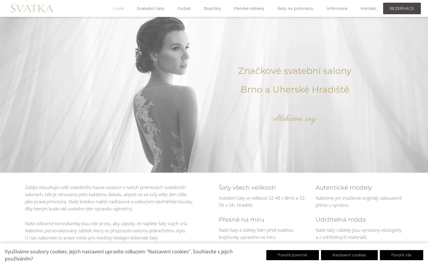 Svatební salon SVATKA website
