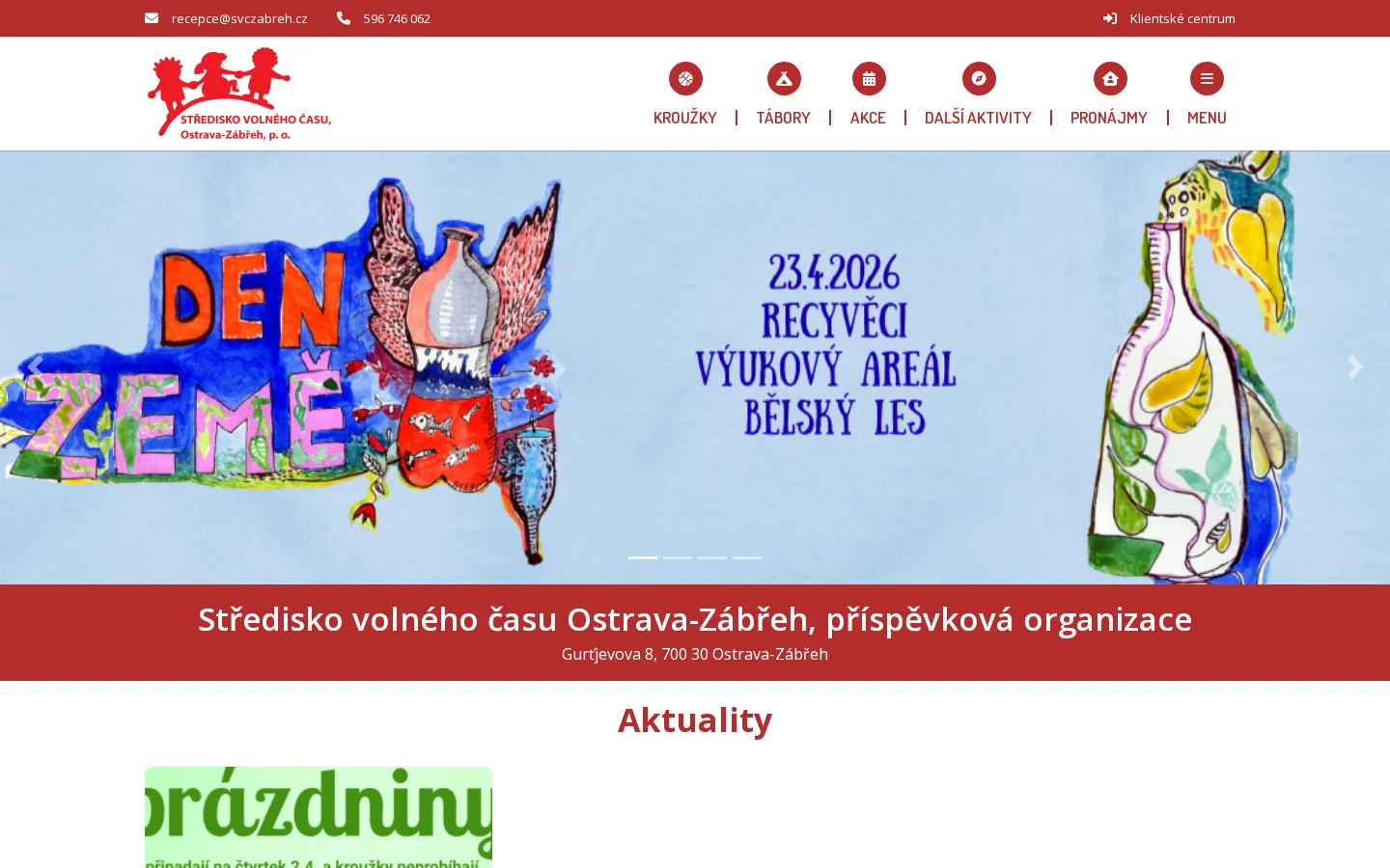 Středisko volného času Ostrava-Zábřeh website