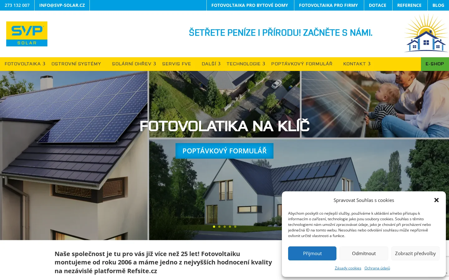 SVP solar, s.r.o. website