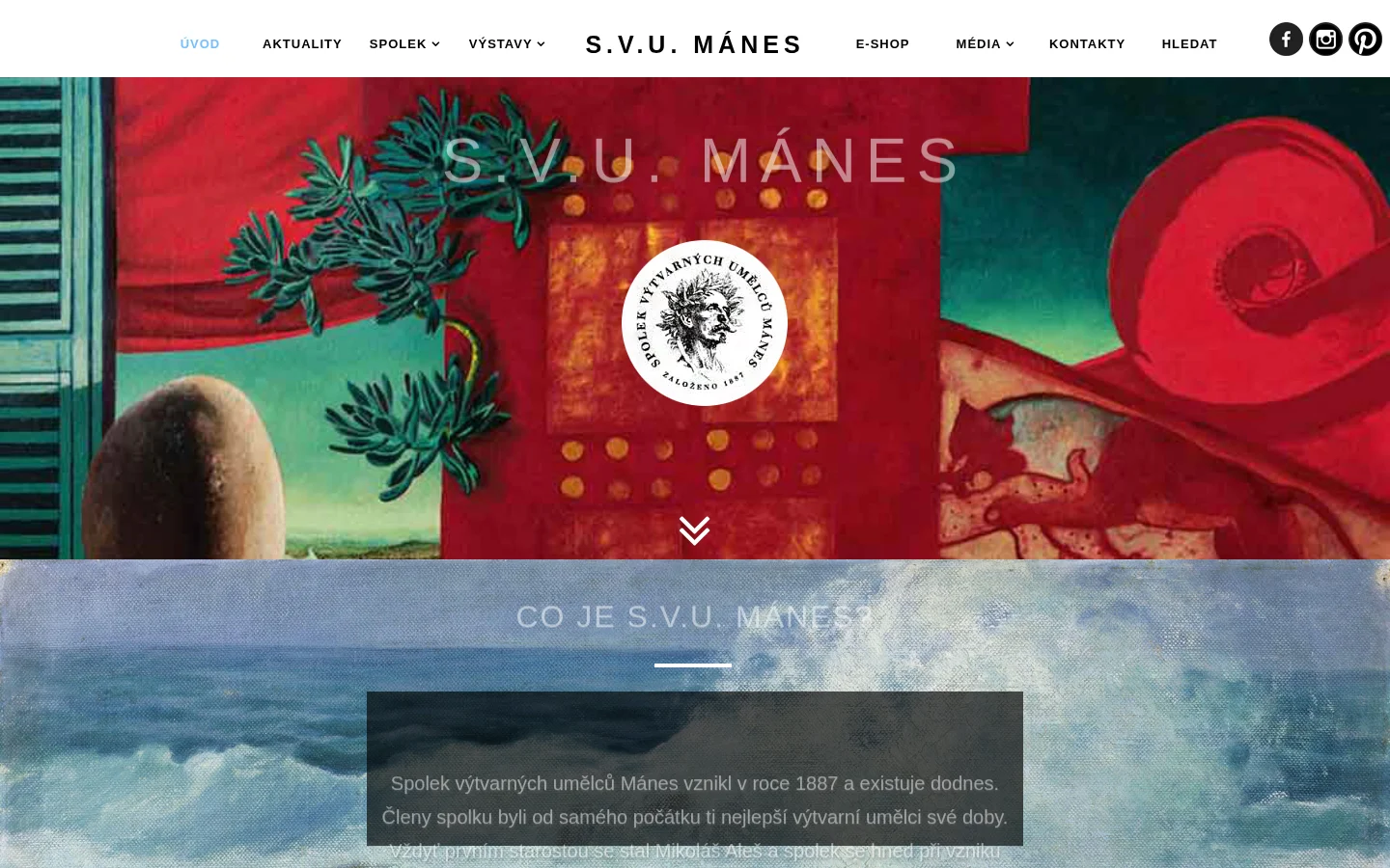 Galerie S.V.U. Mánes Diamant website
