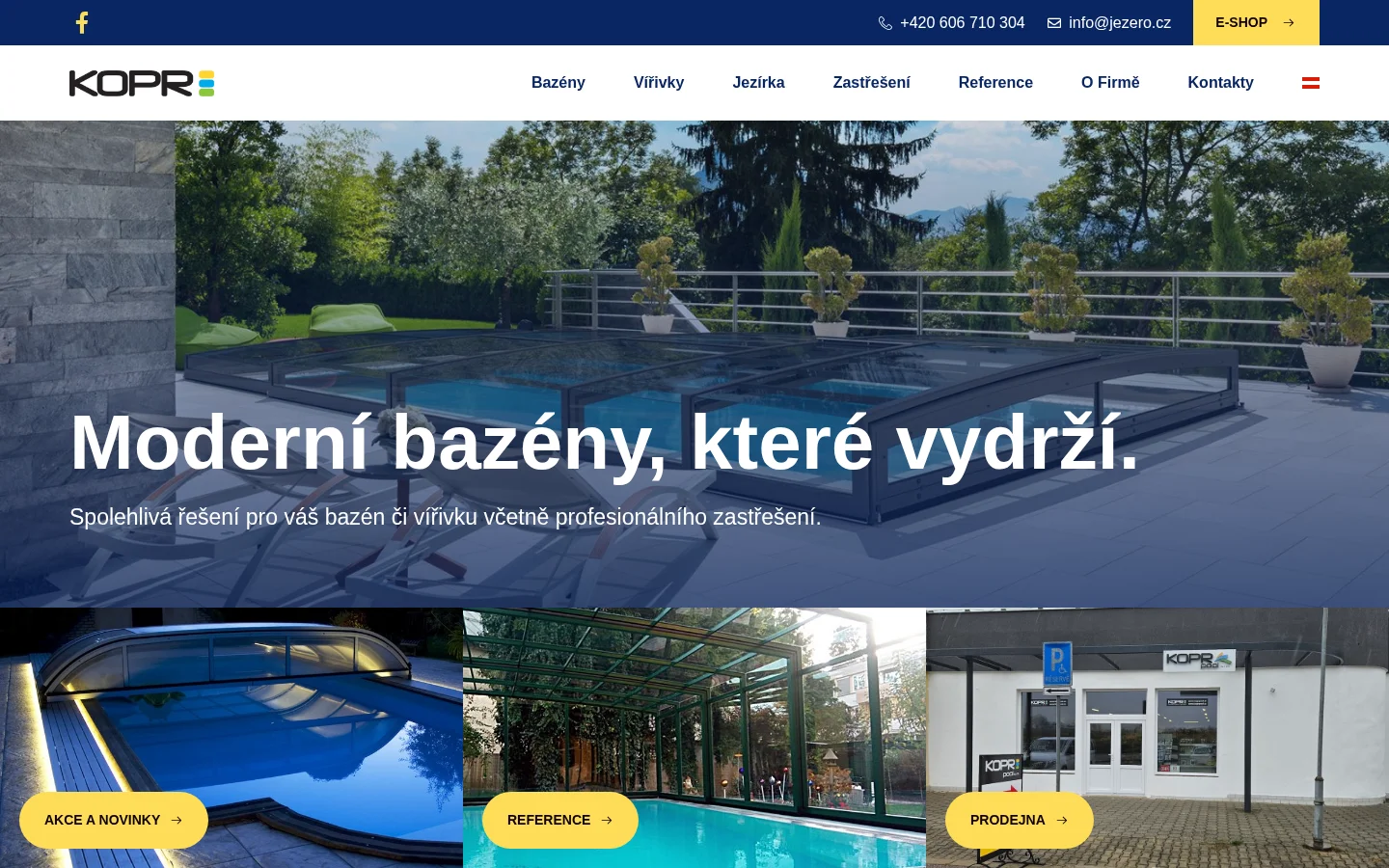 KOPR POOL, s.r.o. website