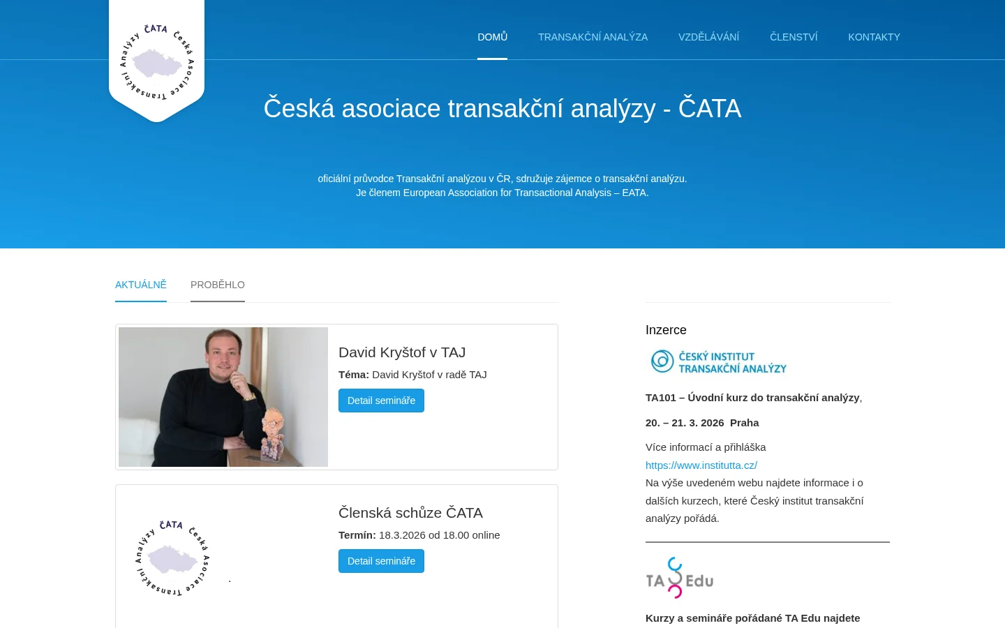 Česká neuropsychofarmakologická společnost o.s. website